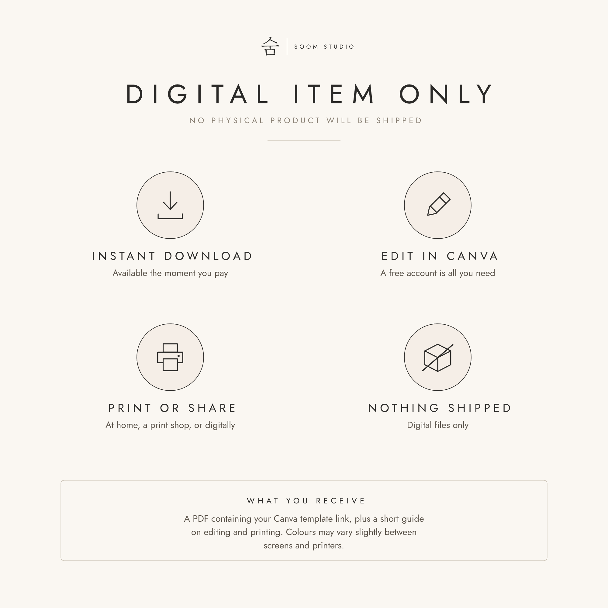 Soom Studio digital product guide